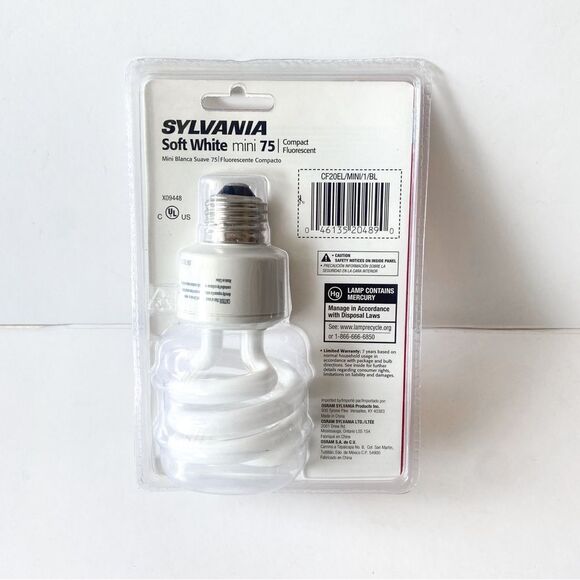 Sylvania 20W Soft White Mini 75 Compact Fluorescent Light Bulb - Picture 2 of 2
